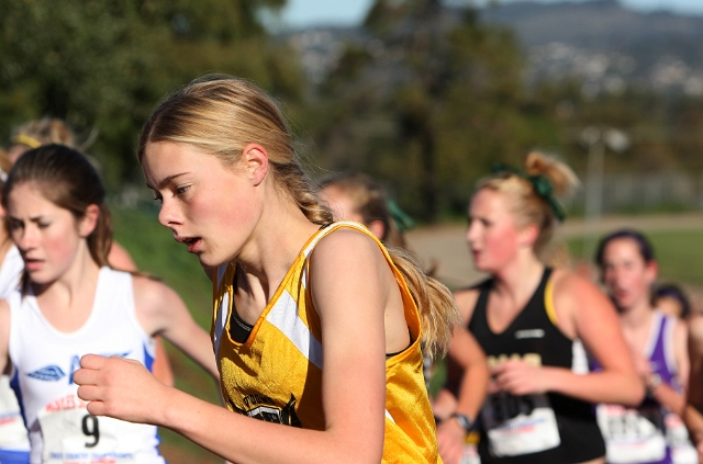 NCS XC D3 Girls-036.JPG - 2009 North Coast Section Cross Country Championships, Hayward High School, Hayward, California